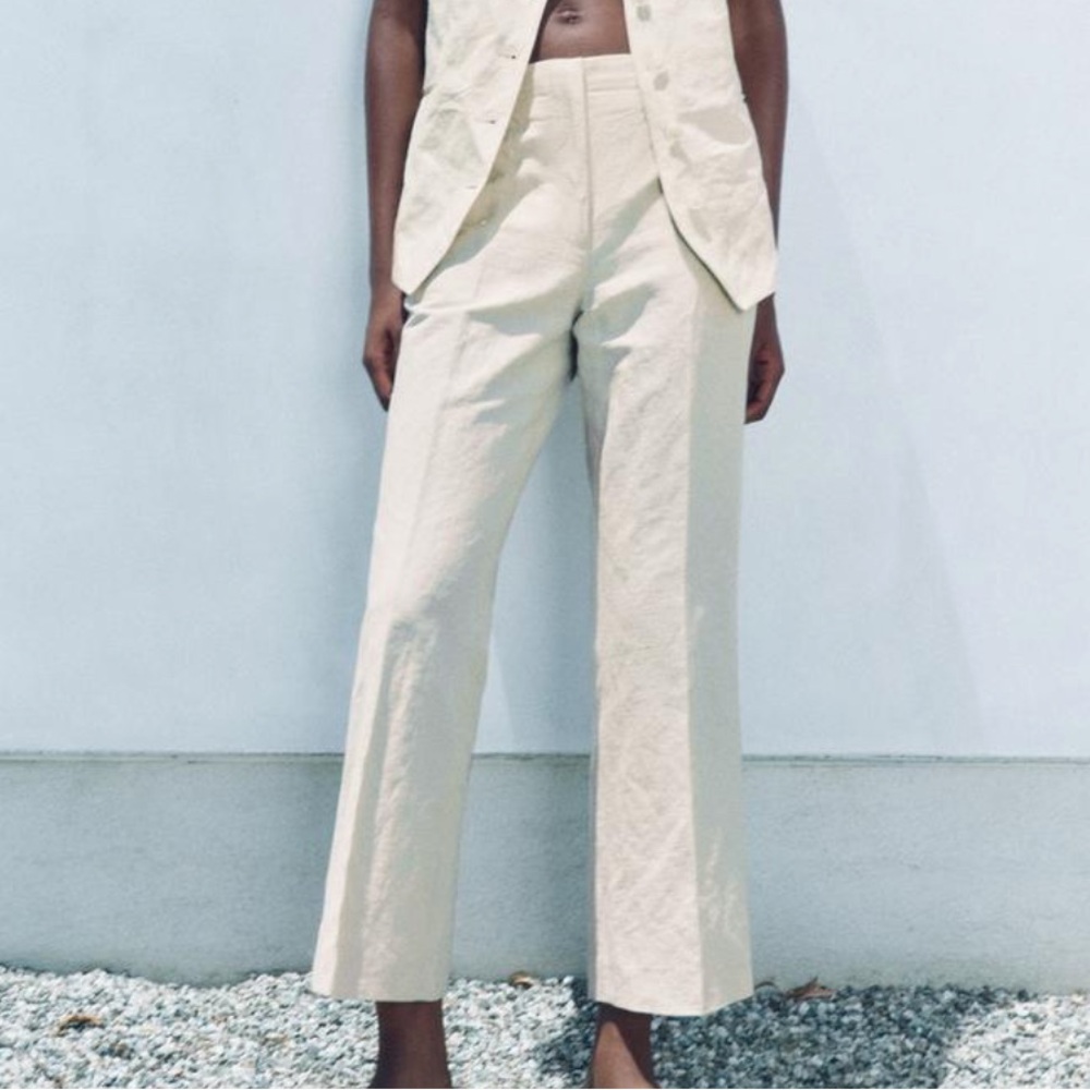 Zara Elegant Cream Women's Pants